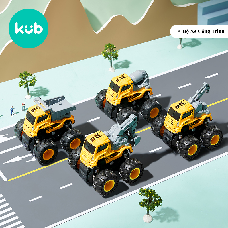 Bộ 4 Xe Đồ Chơi Quán Tính Chạy Trớn - KUB