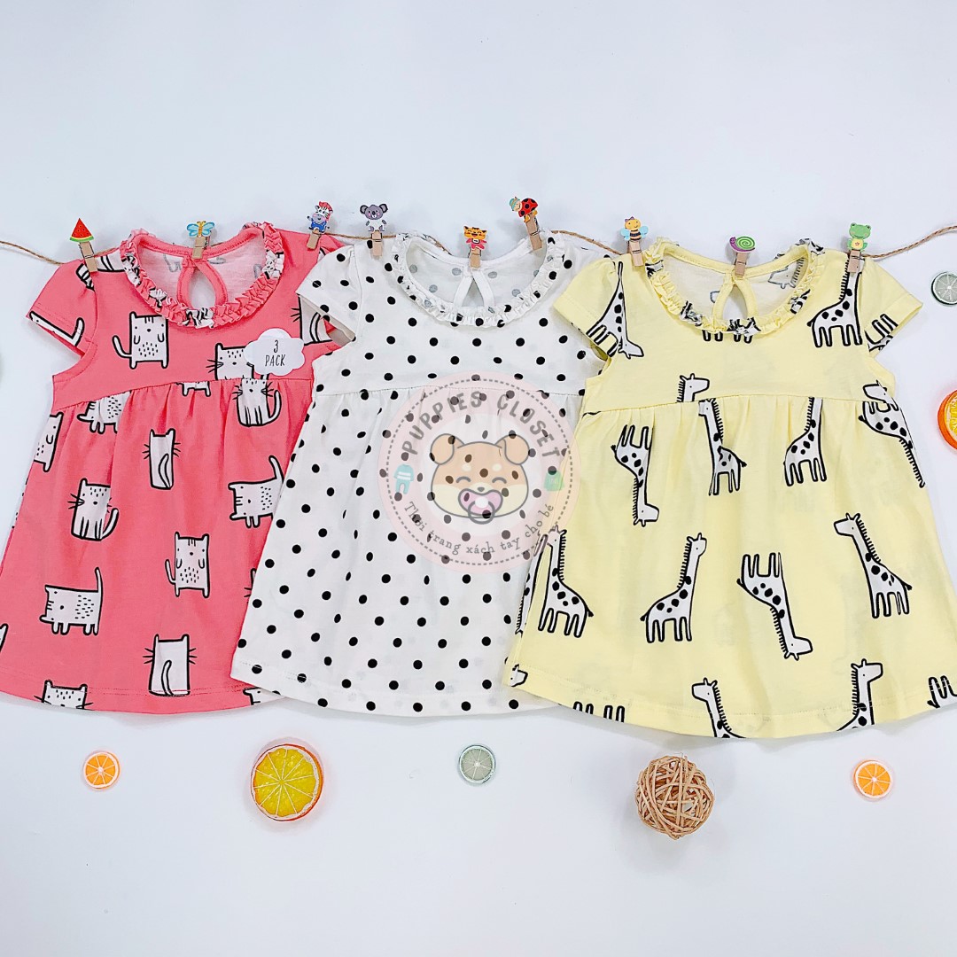 GEORGE Pastel Animal Print Dresses 3 Pack Puppies Closet GEORGE Pastel Animal Print Dresses 3 Pack Puppies Closet
