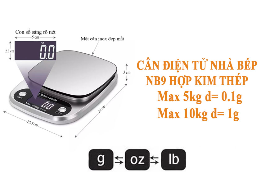 cân điện tử mini 10kg chính xác nb9