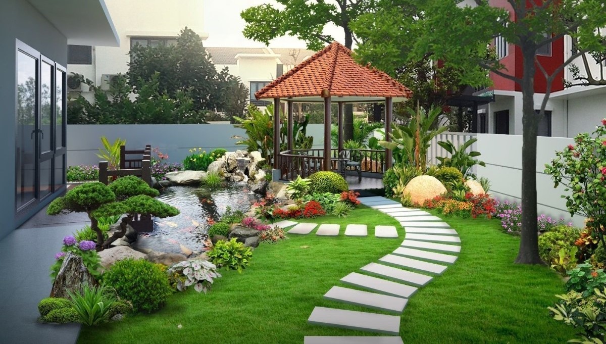 THIẾT KẾ NHÀ CÓ SÂN VƯỜN ĐẸP