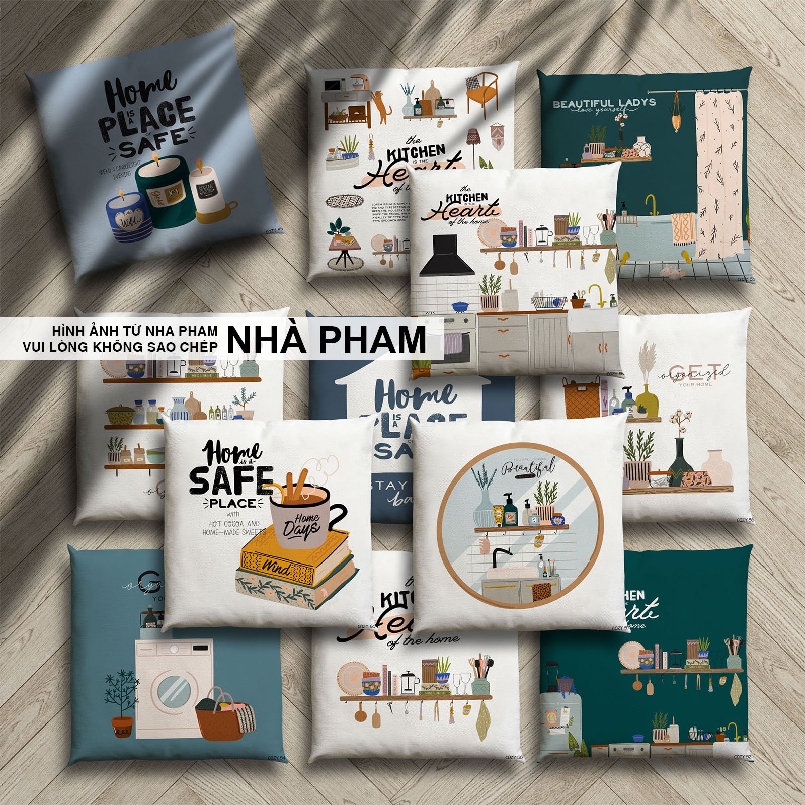 đệm vuông ngồi bệt vải bố