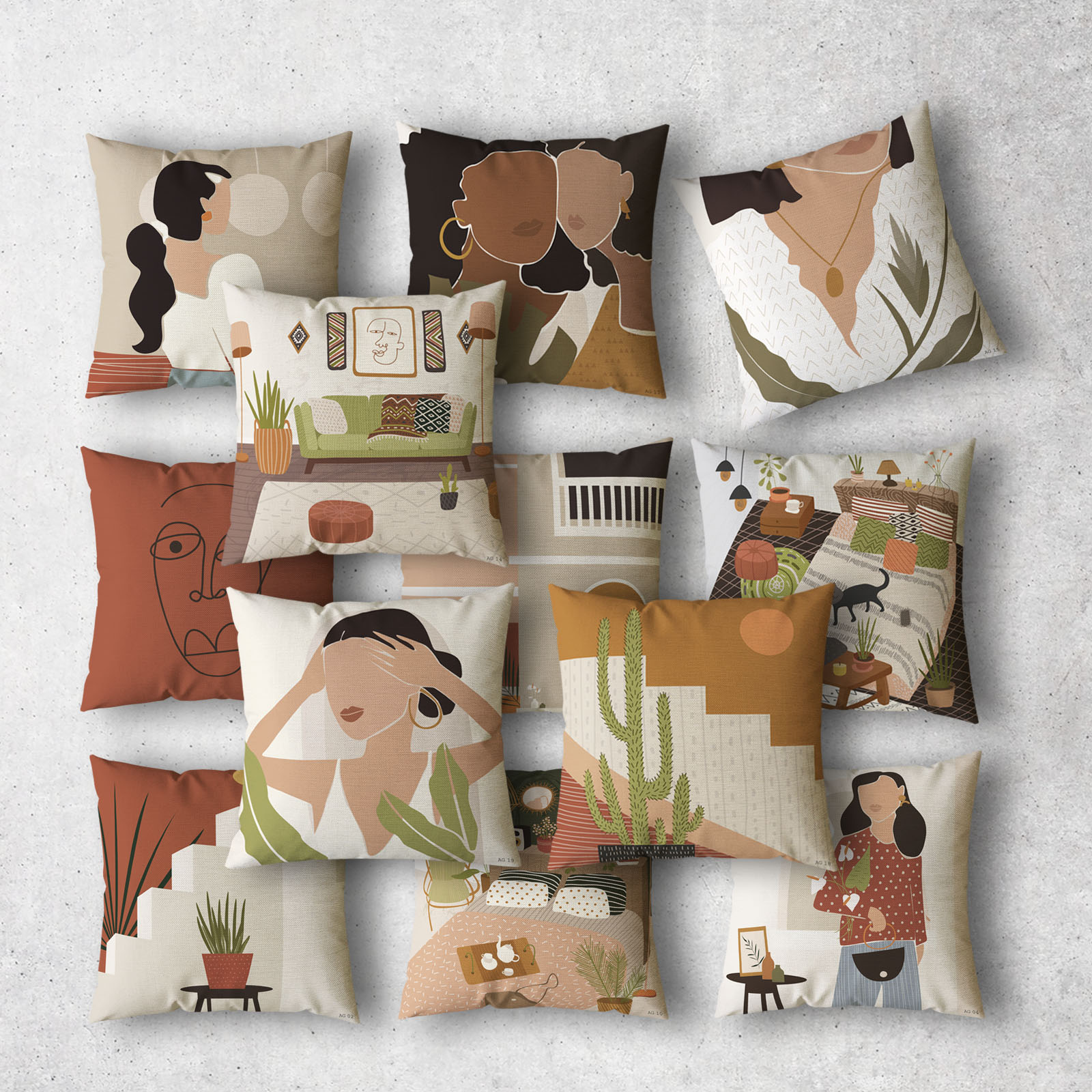 gối ôm sofa abstract girl hinh 2