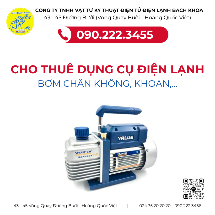 CHO THUÊ DỤNG CỤ ĐIỆN LẠNH CHUYÊN NGHIỆP – GIÁ TỐT TẠI HÀ NỘI