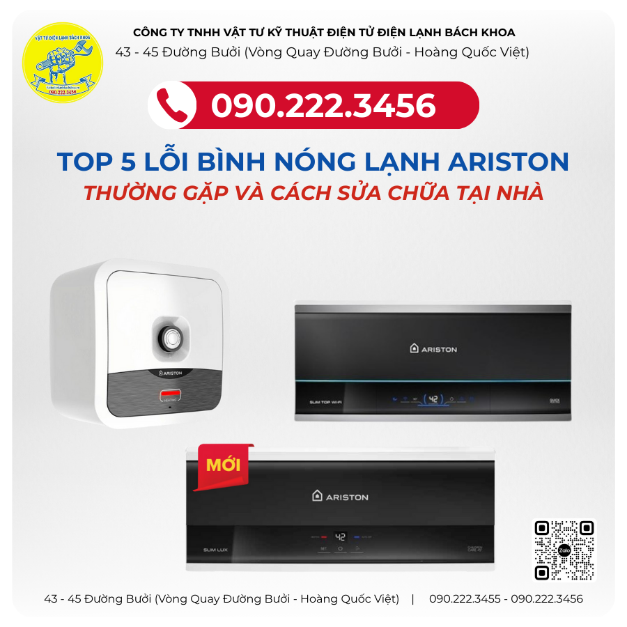 Top 5 Lỗi Bình Nóng Lạnh Ariston Thường Gặp và Cách Sửa Chữa Tại Nhà