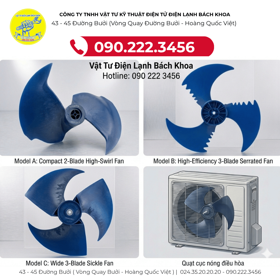 Quạt Cục Nóng Điều Hòa – Thay Thế Linh Kiện Chuẩn Hãng