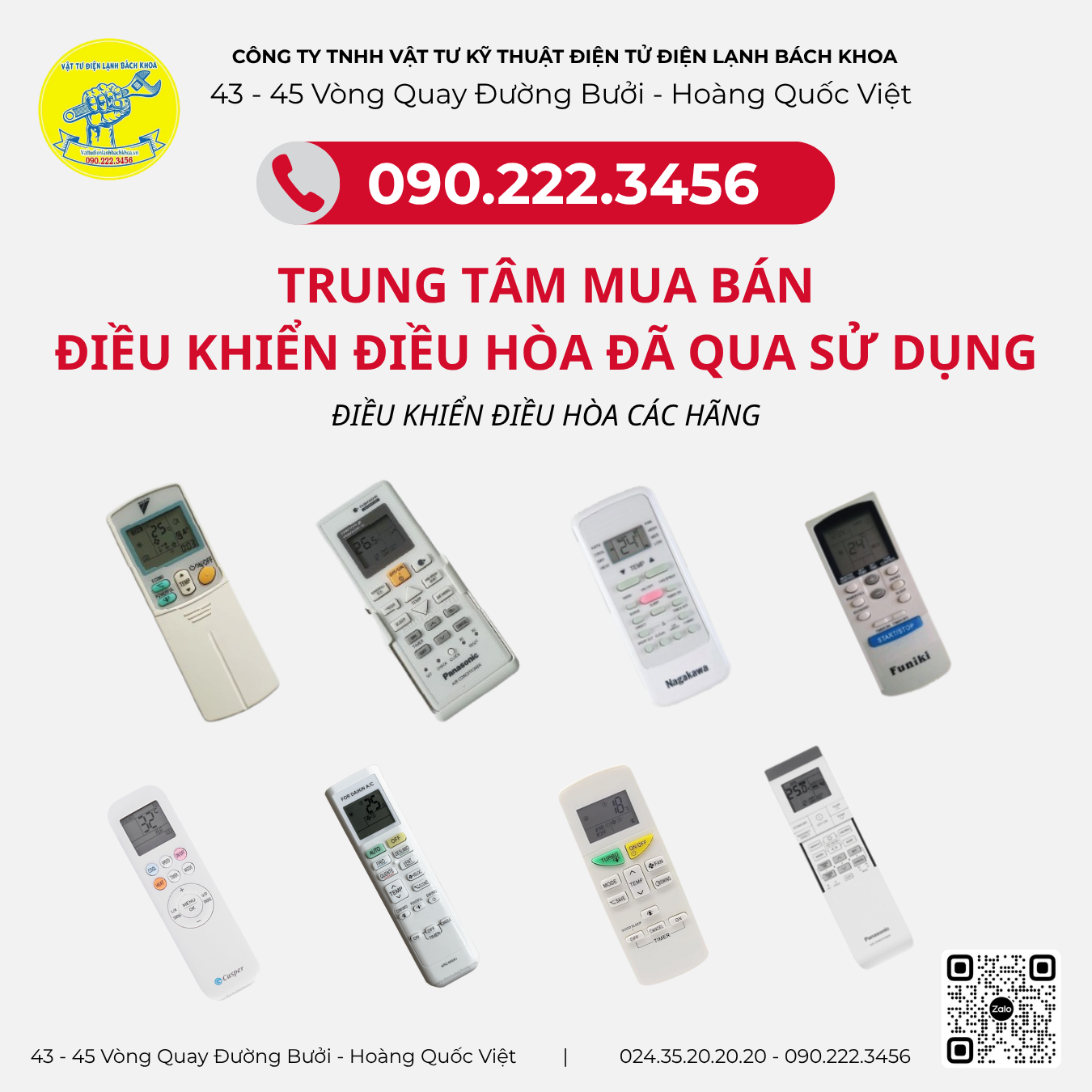 Trung Tâm Mua Bán Điều Khiển Điều Hòa Đã Qua Sử Dụng - Vật Tư Điện Lạnh Bách Khoa