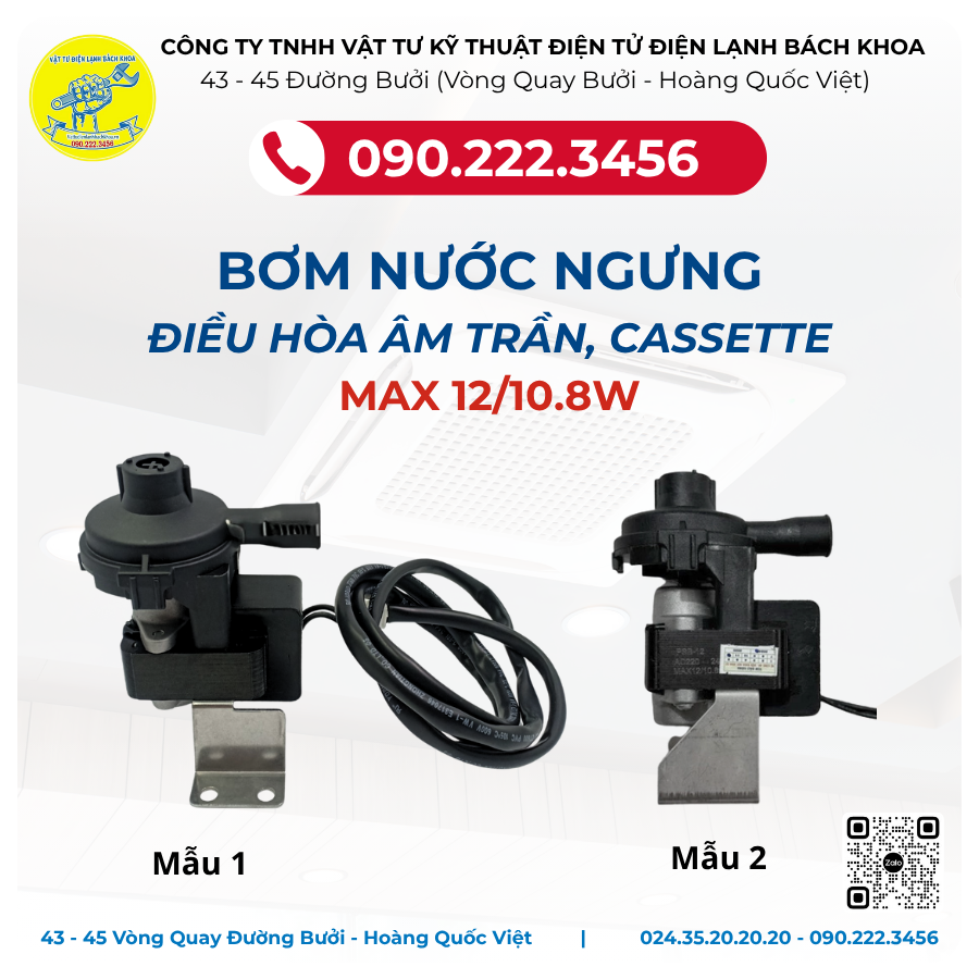 Bơm Nước Ngưng Điều Hòa Âm Trần, Cassette MAX 12/10.8W