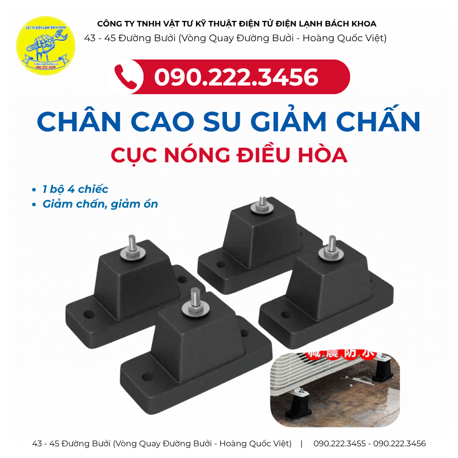 Chân cao su giảm chấn cục nóng điều hòa tại Hà Nội 0902223456