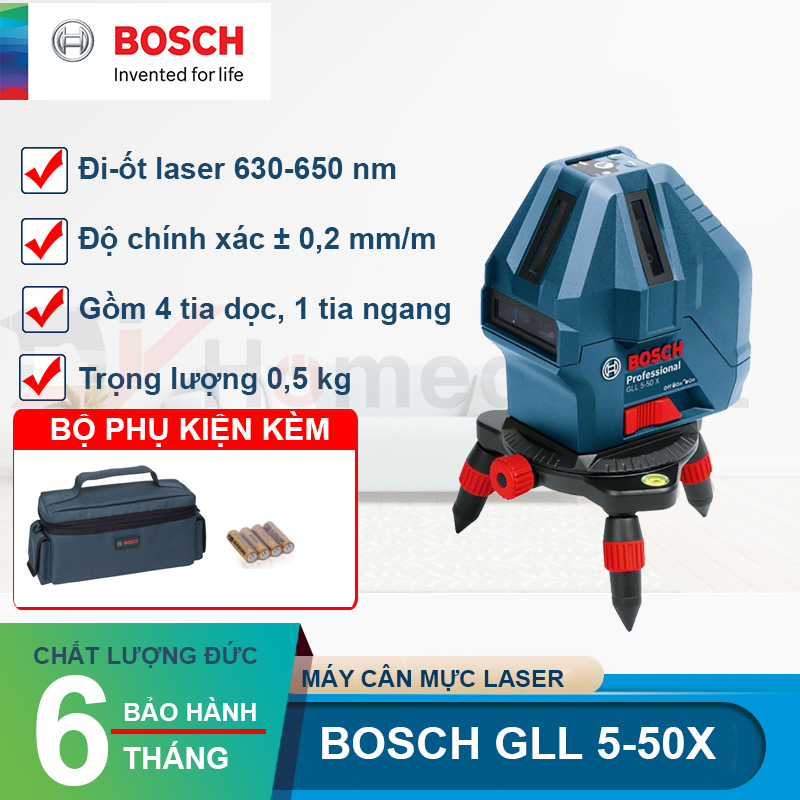 Máy cân mực Laser Bosch GLL 5-50 X