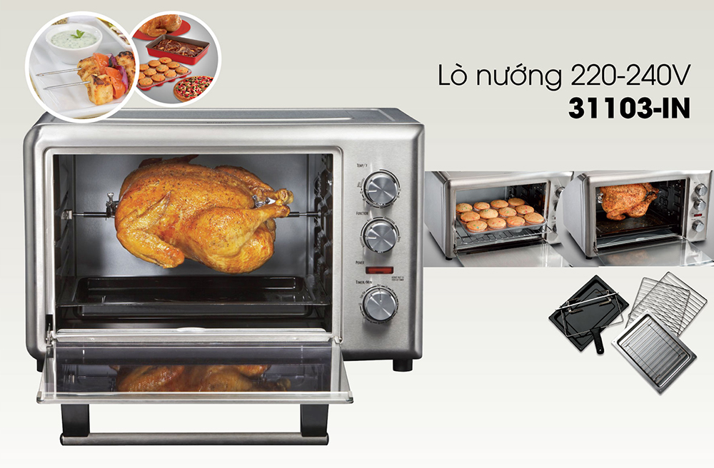 Lò nướng Hamilton Beach 31103-IN 32 Lít -Vận chuyển miễn phí toàn quốc