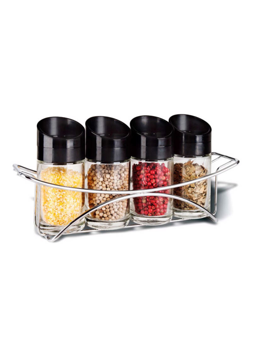 Bộ Gia Vị 4 Món Khay Inox Moriitalia - 8704002