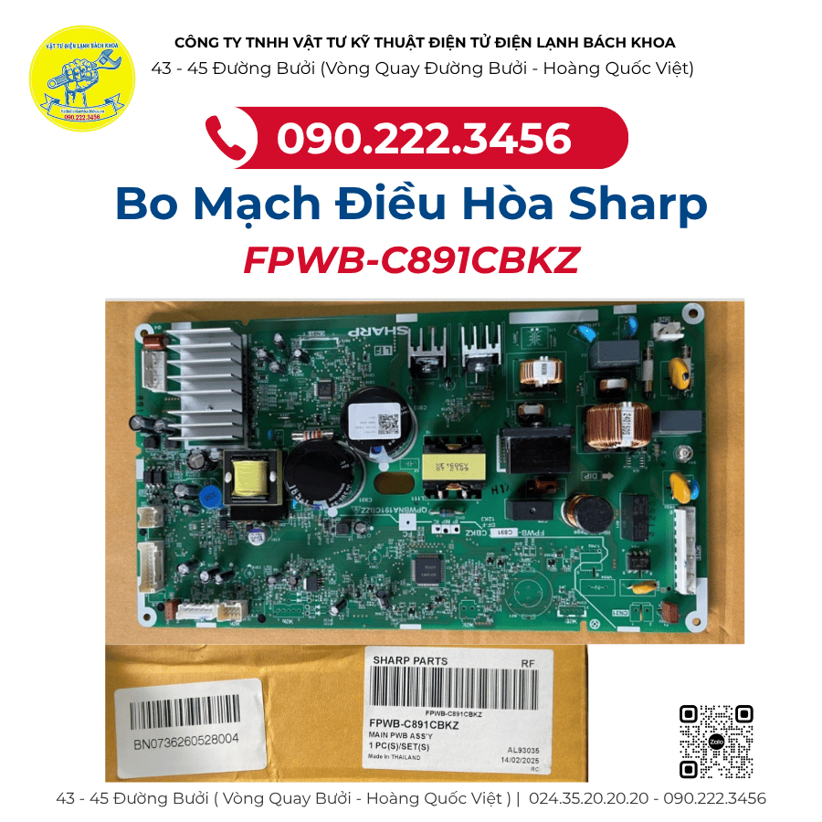 Bo Mạch Điều Hòa Sharp FPWB-C891CBKZ