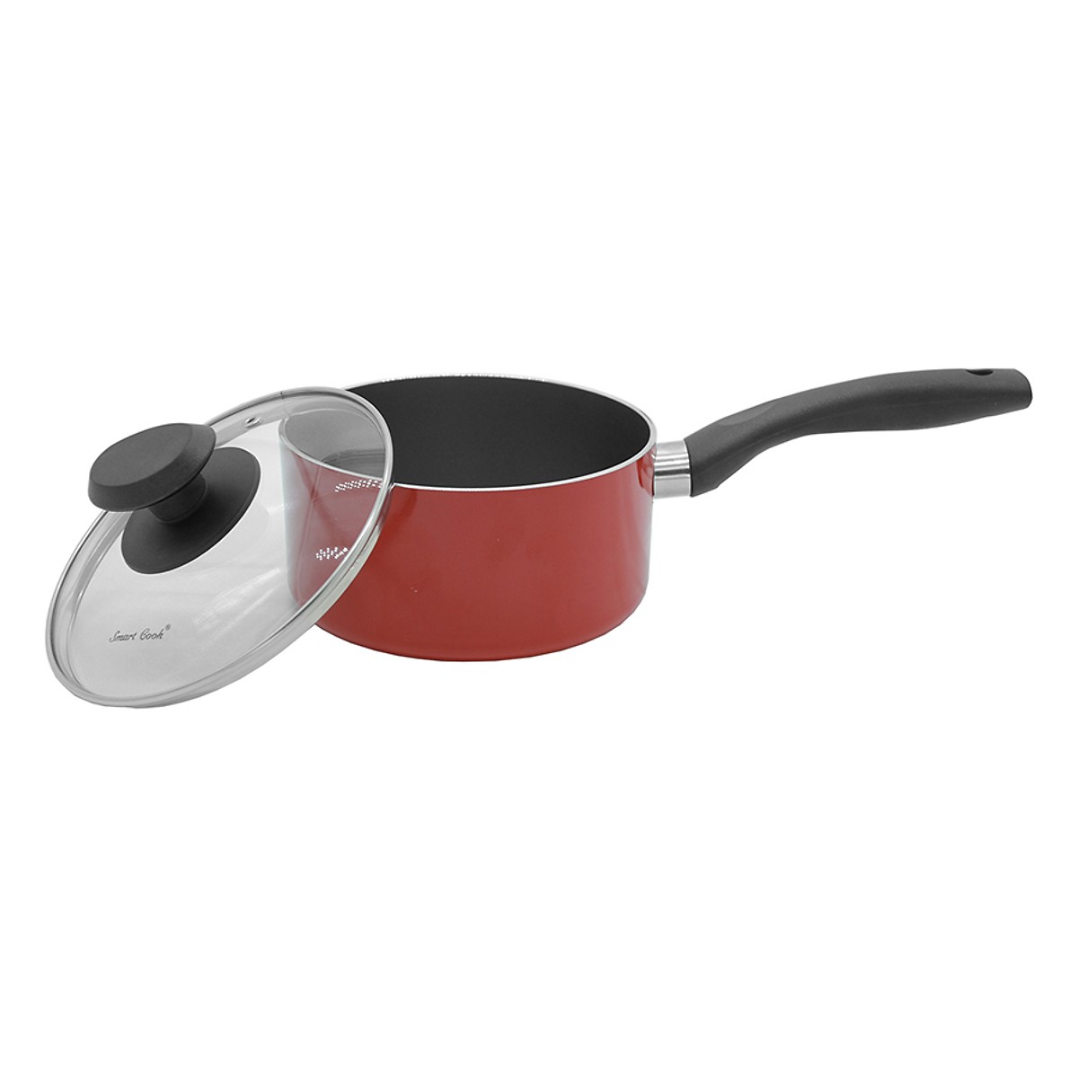 Quánh bột  chống dính cao cấp SM0355 Smartcook - Charme có vung kính, đáy từ 16 cm