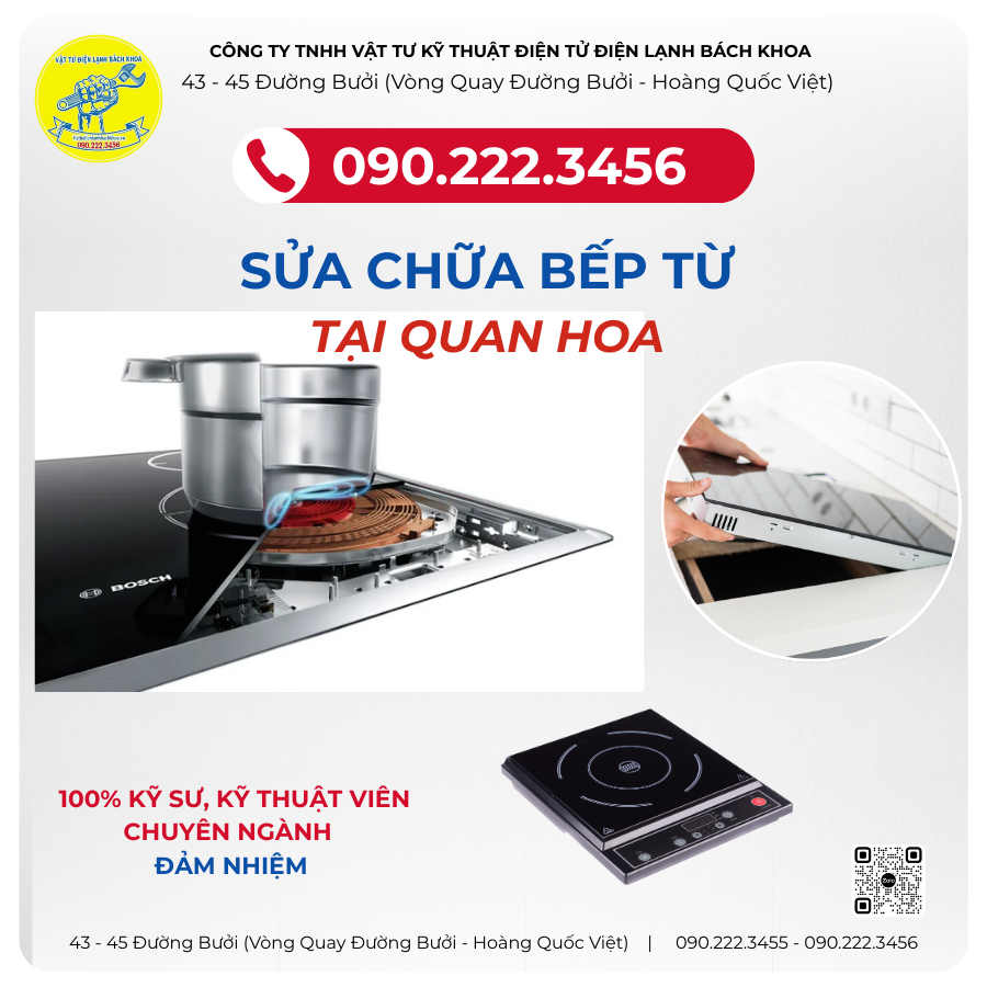 Sửa chữa bếp từ tại Đường Quan Hoa