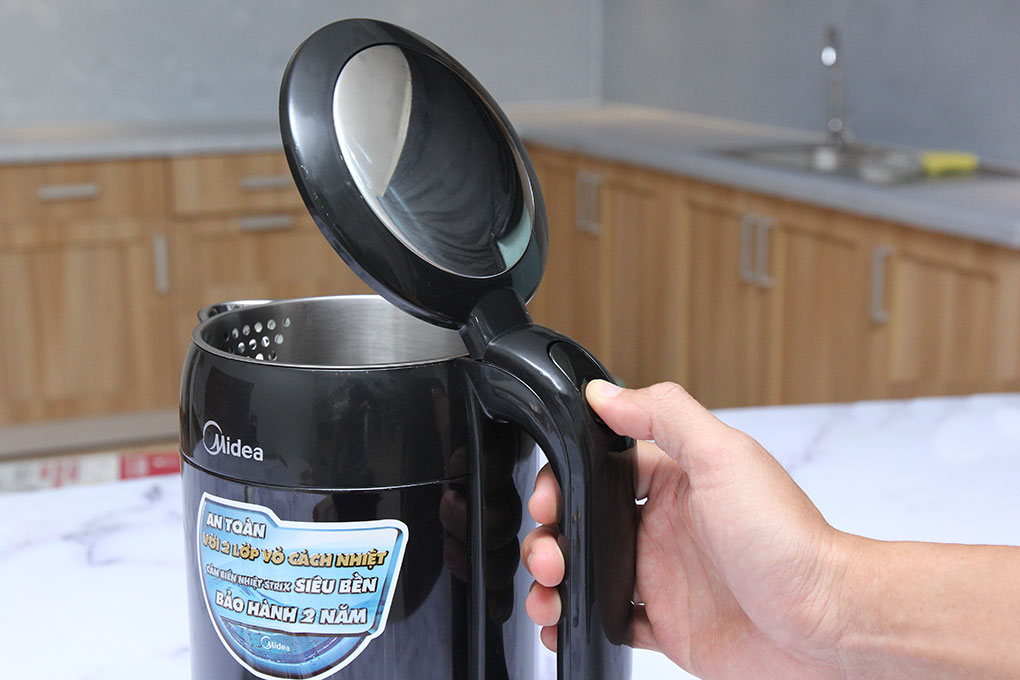 Bình đun siêu tốc Midea MK-317DB (1.7L) - Đen - Hàng Chính Hãng