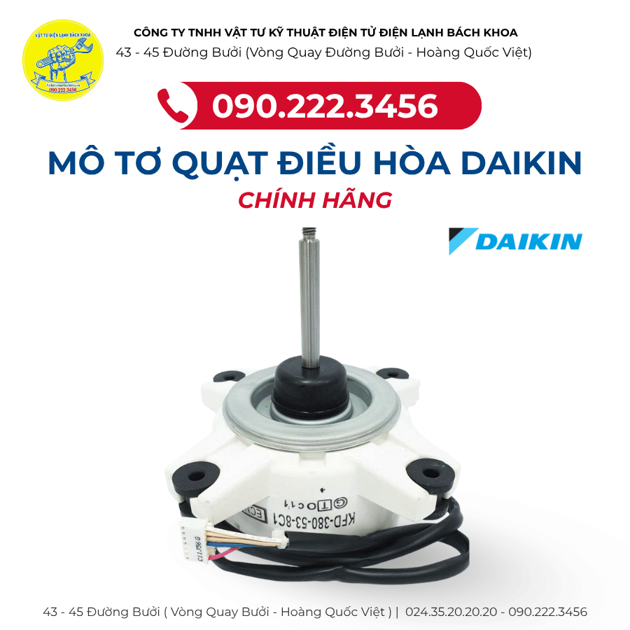 Mô tơ quạt điều hòa Daikin Tại đường Tôn Đức Thắng - 0902223456