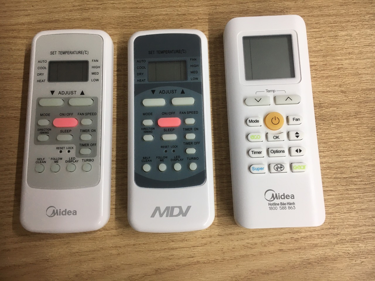 Điều khiển điều hòa Midea - Chính Hãng ( BẢO HÀNH 1 NĂM )