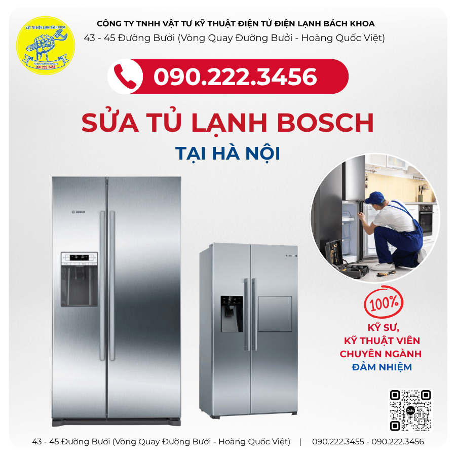 Sửa tủ lạnh Side by Side Bosch tại Hà Nội 0902223456