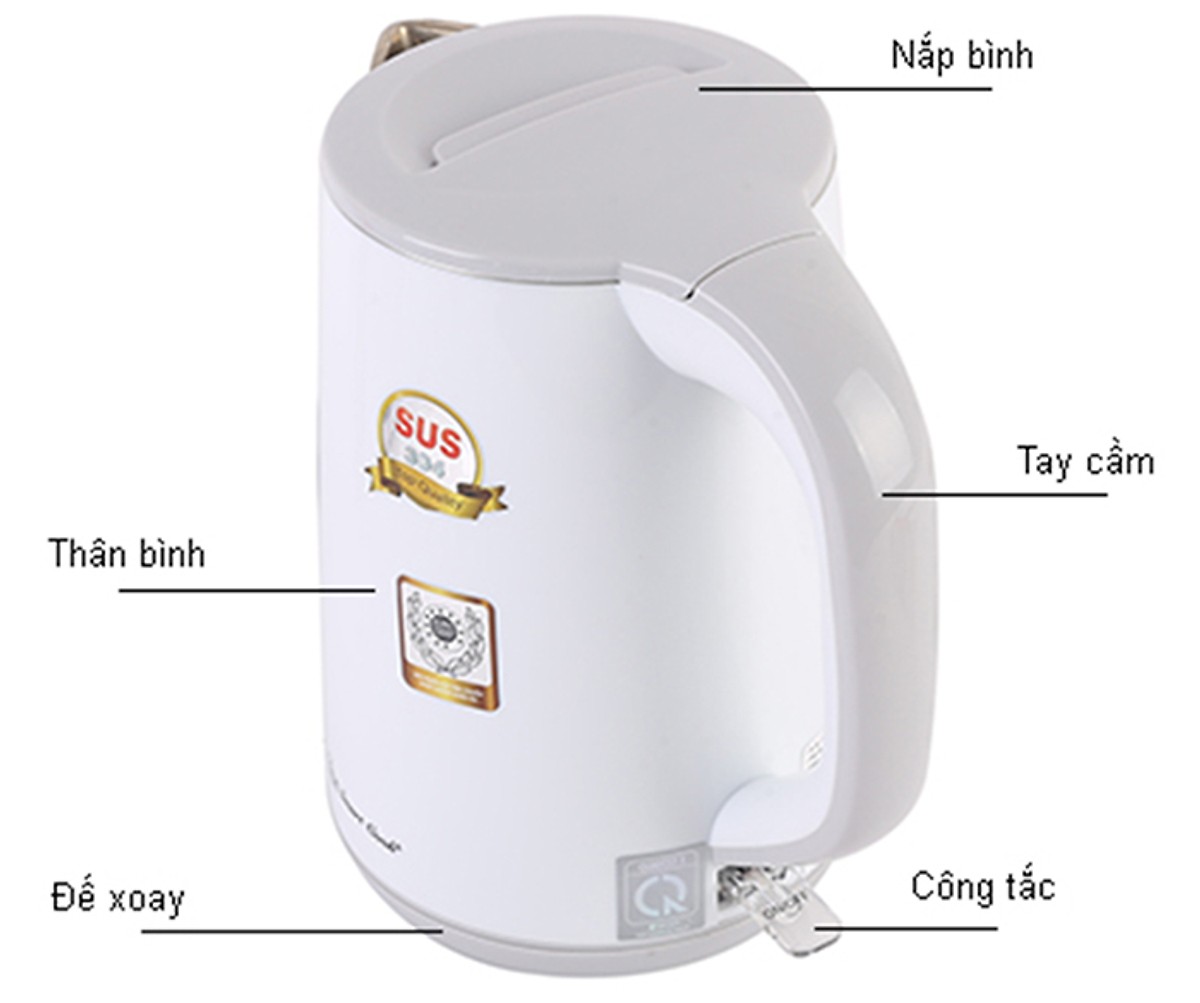 Ấm đun nước siêu tốc smartcook 1.5L KES-0219
