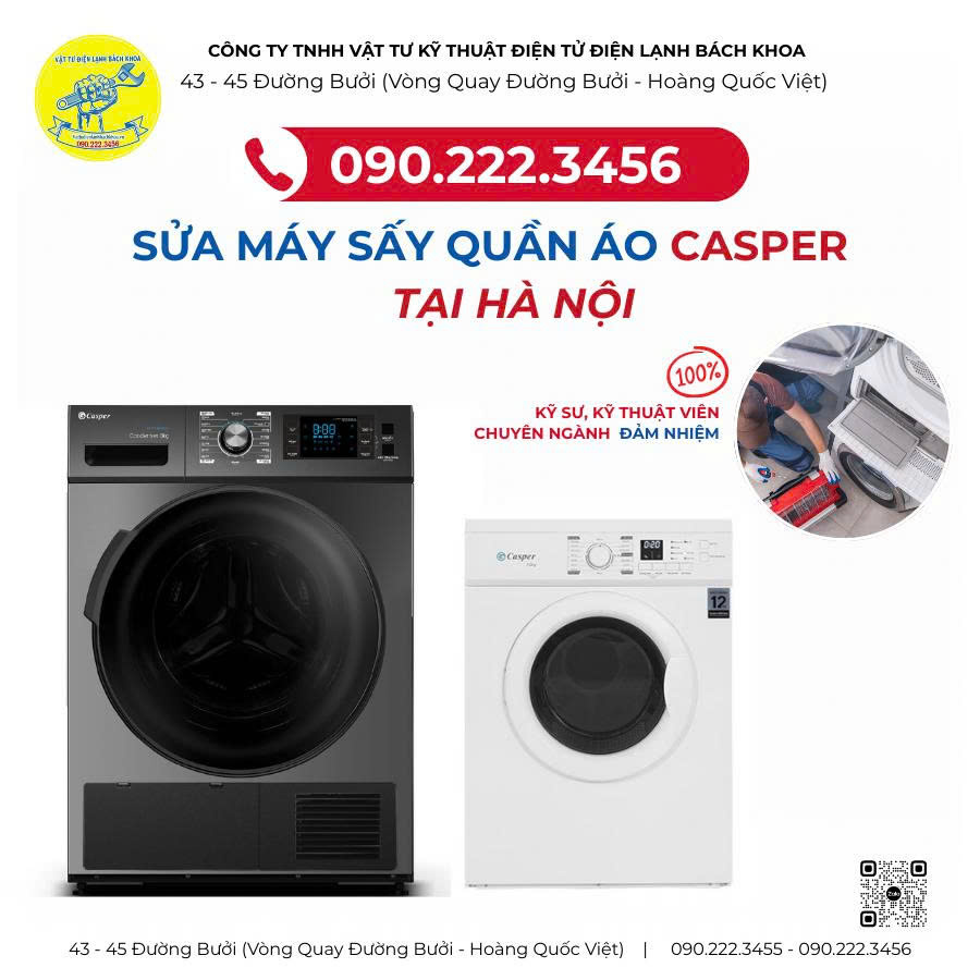 Sửa Máy Sấy Quần Áo CASPER tại Xã Đàn - 0902223455