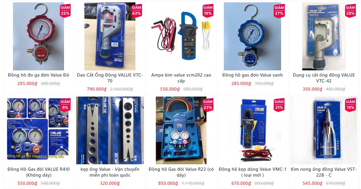 VẬT TƯ ĐIỆN LẠNH BÁCH KHOA