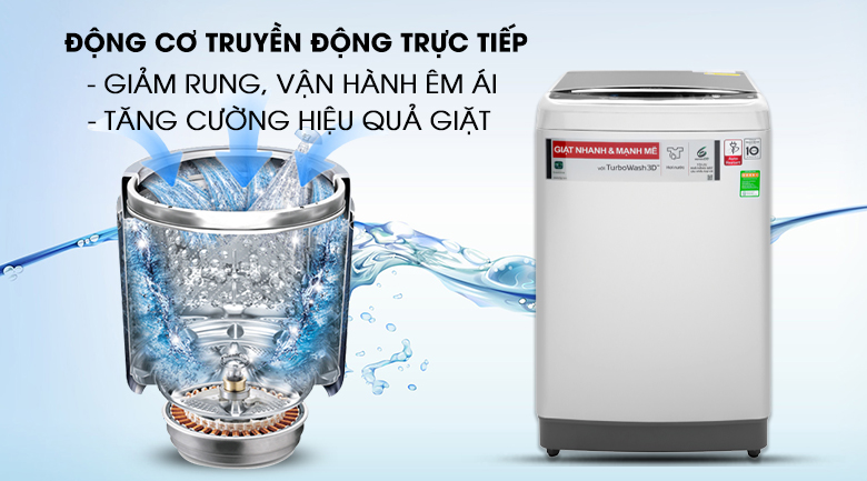 Máy giặt cửa trên LG Inverter 11 kg TH2111SSAL