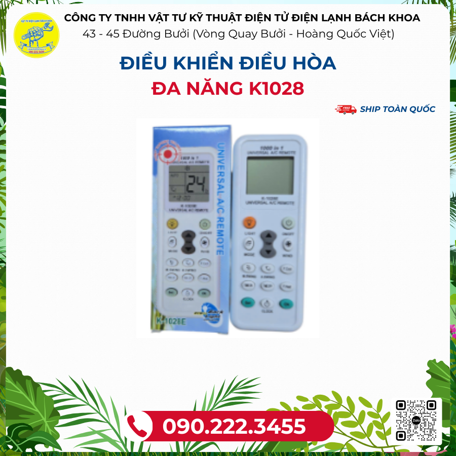 Điều khiển ĐIỀU HÒA đa năng k1028 - 090.222.3455