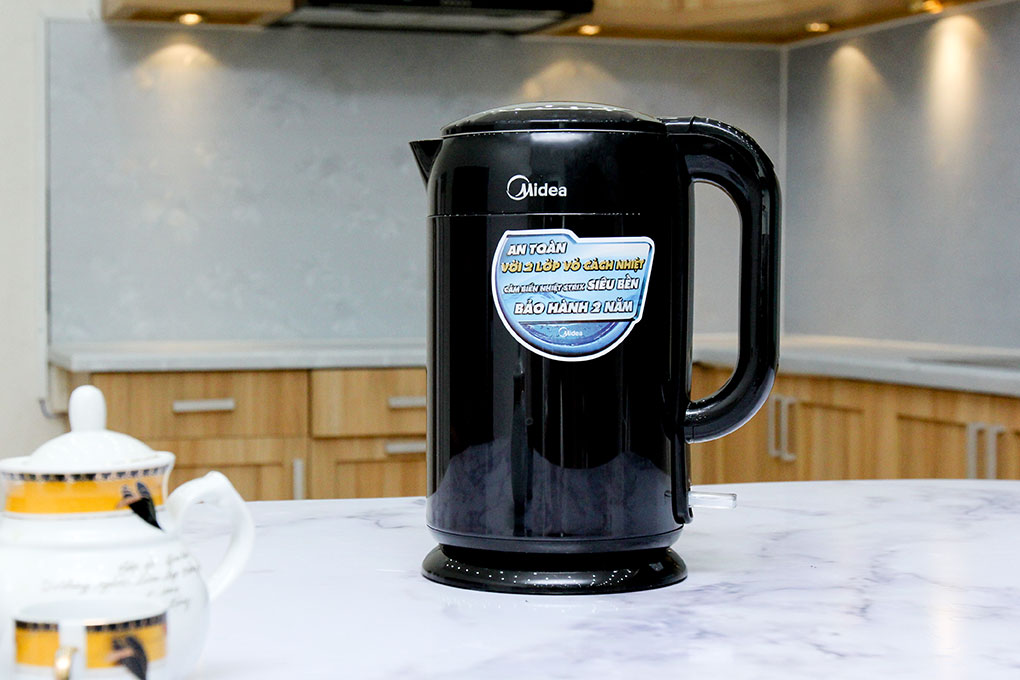 Bình đun siêu tốc Midea MK-317DB (1.7L) - Đen - Hàng Chính Hãng