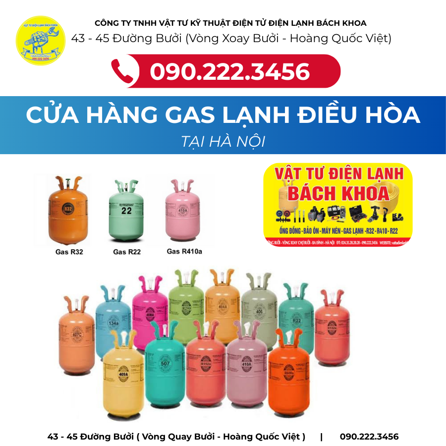 Cửa Hàng Gas Lạnh Điều Hòa Tại Phường Ngọc Hà - 0902223456