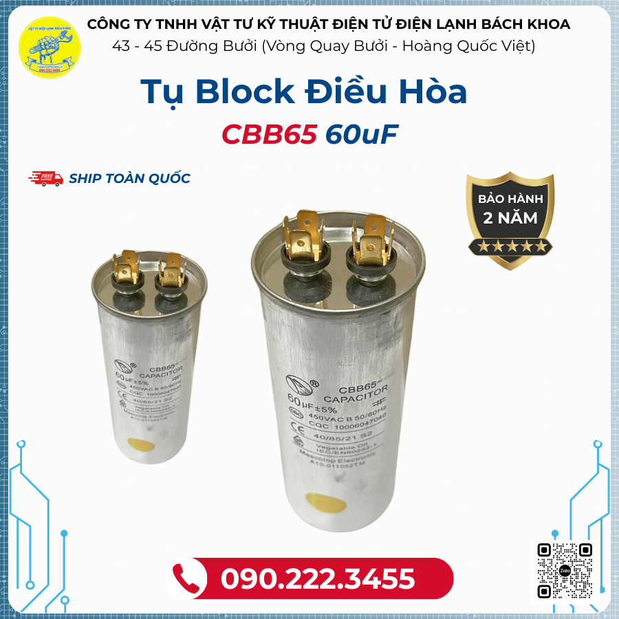 Tụ Block Điều Hòa 60uF - 090.222.3456