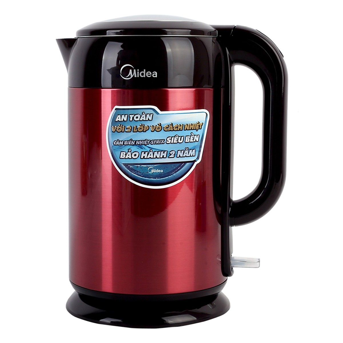 Bình đun siêu tốc Midea MK-317DR (1.7L) - Đỏ - Hàng Chính Hãng