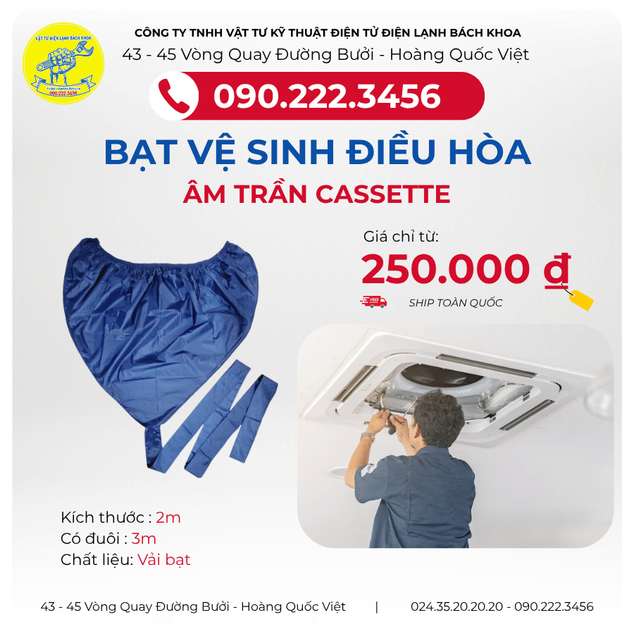 Túi vệ sinh Máy lạnh Tại đường Trần Thái Tông - 0902223456