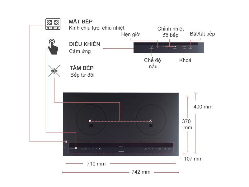 Bếp từ Panasonic KY-C227D