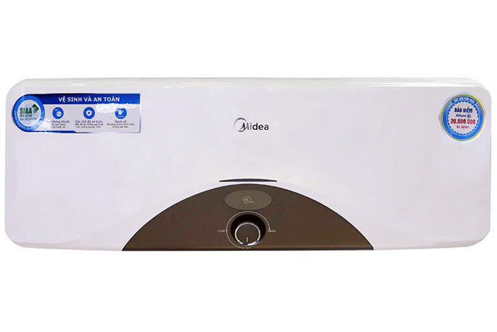 Bình nóng lạnh gián tiếp Midea ngang D20-25HA1 - TẶNG ĐÈN SƯỞI