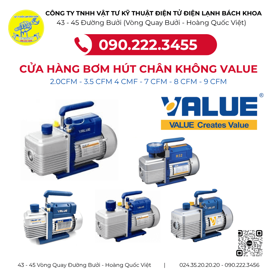 Cửa Hàng Bán Bơm Hút Chân Không VALUE Tại Đường Lạc Long Quân 090.222.3456