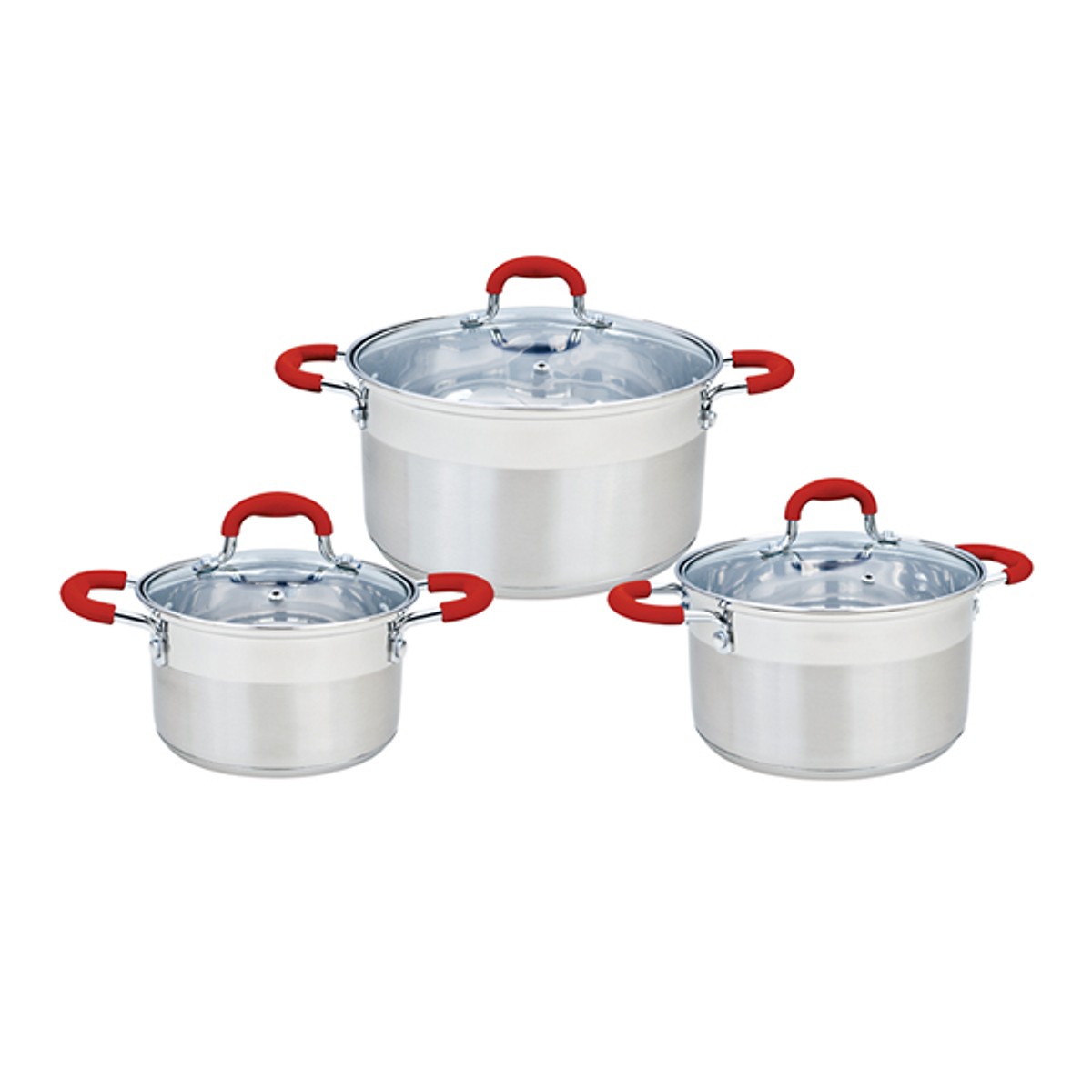 Bộ nồi và quánh inox Smartcook 3 chiếc cỡ 16, 20, 24cm SM1496
