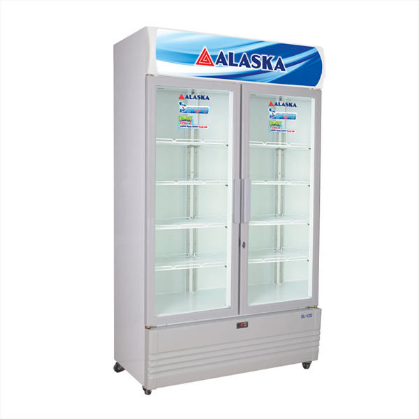 Tủ Mát Alaska SL-12C ( Tổng 1200 Lít, thực 960 Lít, 2 Cánh Mở, Dàn Lạnh Đồng) thanh lý bầy mẫu