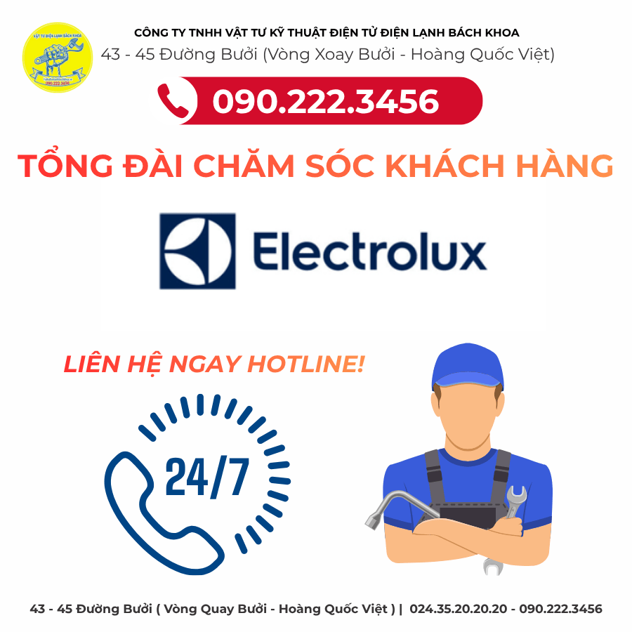 Tổng Đài Chăm Sóc Khách Hàng Electrolux Tại phố Lý Nam Đế