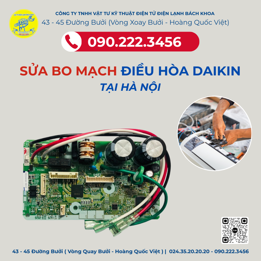 Sửa Bo Mạch Điều Hòa Daikin Tại Hà Nội - 090.222.3456