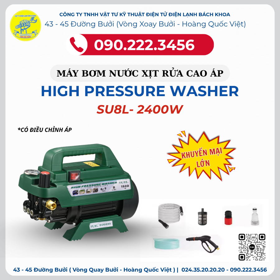 Bơm nước xịt rửa cao áp SU8L - 2400W
