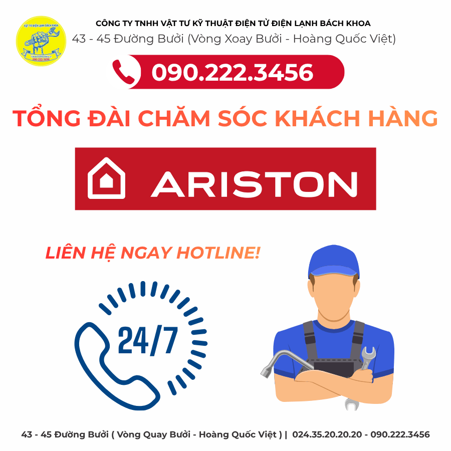 TỔNG ĐÀI CHĂM SÓC KHÁCH HÀNG ARISTON TẠI HÀ NỘI