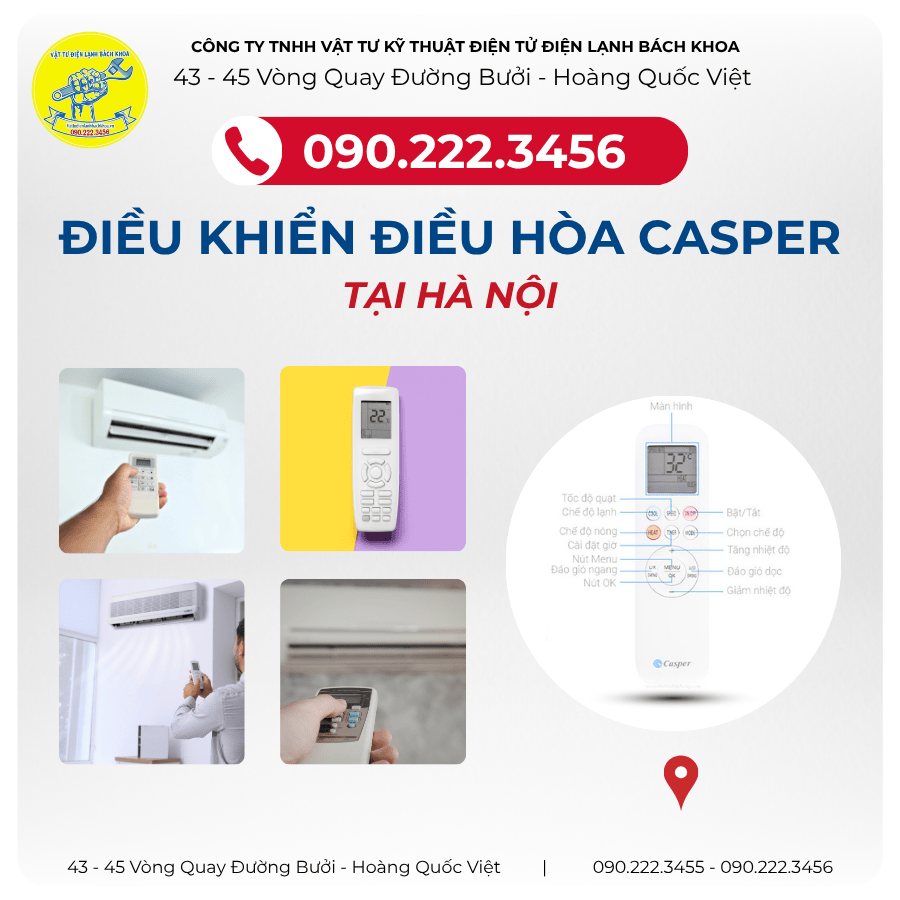MUA ĐIỀU KHIỂN ĐIỀU HÒA CASPER Ở ĐÂU HÀ NỘI