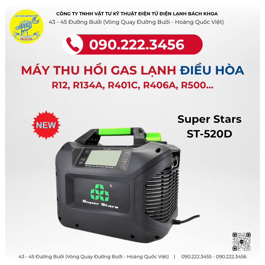 Máy thu hồi môi chất lạnh Super Stars ST-520D (NEW)