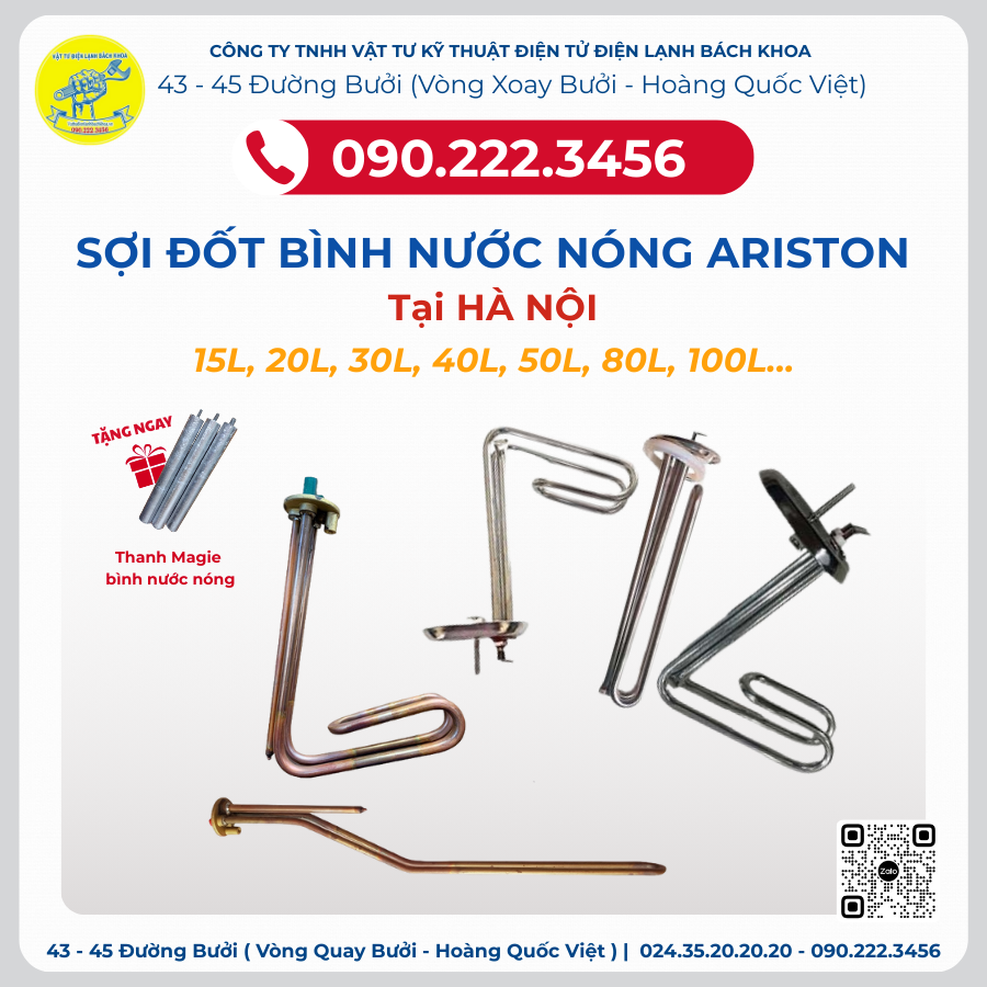 Cửa Hàng Bán Sợi Đốt Bình Nước Nóng ARISTON tại Nguyễn Chánh - 090.222.3456