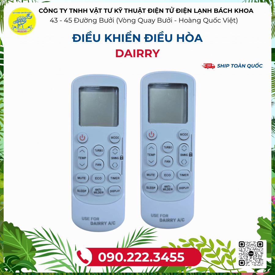 Điều khiển ĐIỀU HÒA Dairry - 090.222.3455