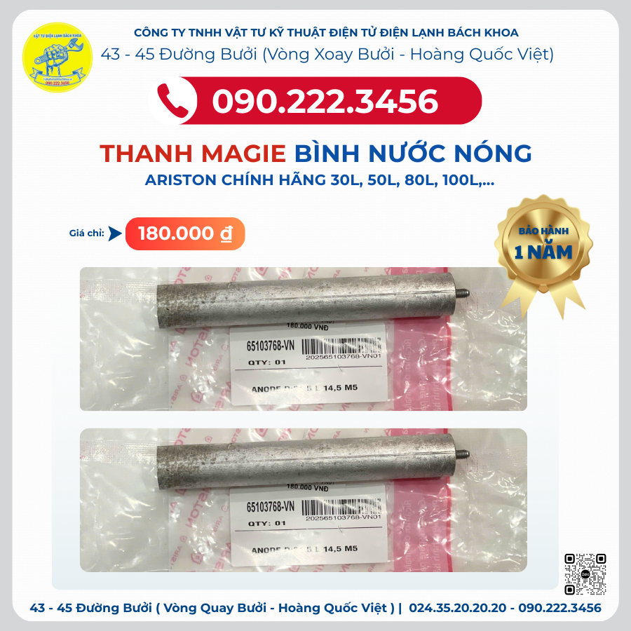 THANH MAGIE BÌNH NƯỚC NÓNG  ARISTON CHÍNH HÃNG - 090.222.3456