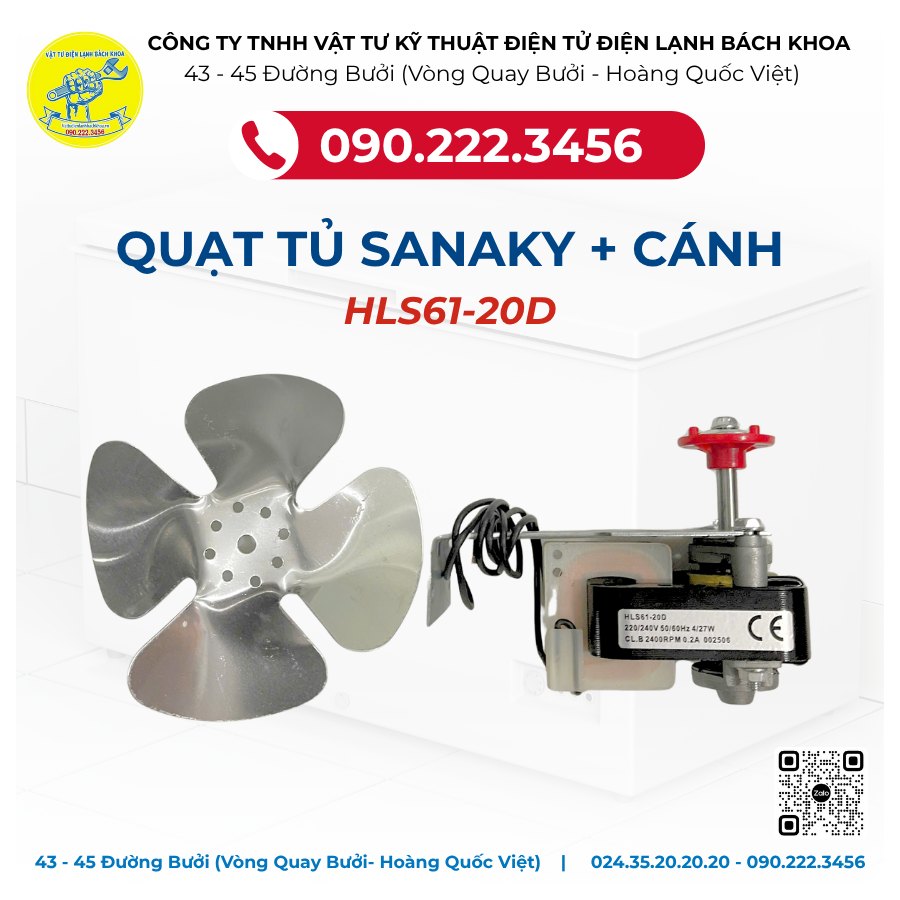 QUẠT TỦ SANAKY + CÁNH HLS61-20D