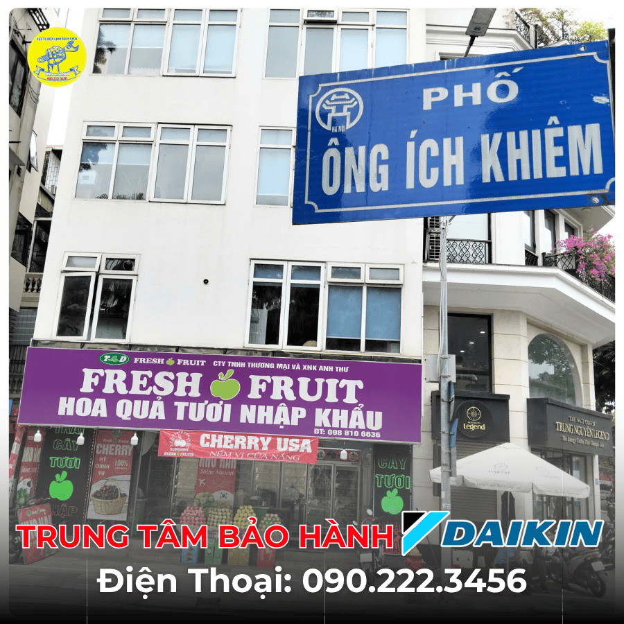 Trung Tâm Bảo Hành DAIKIN Tại Phố Ông Ích Khiêm