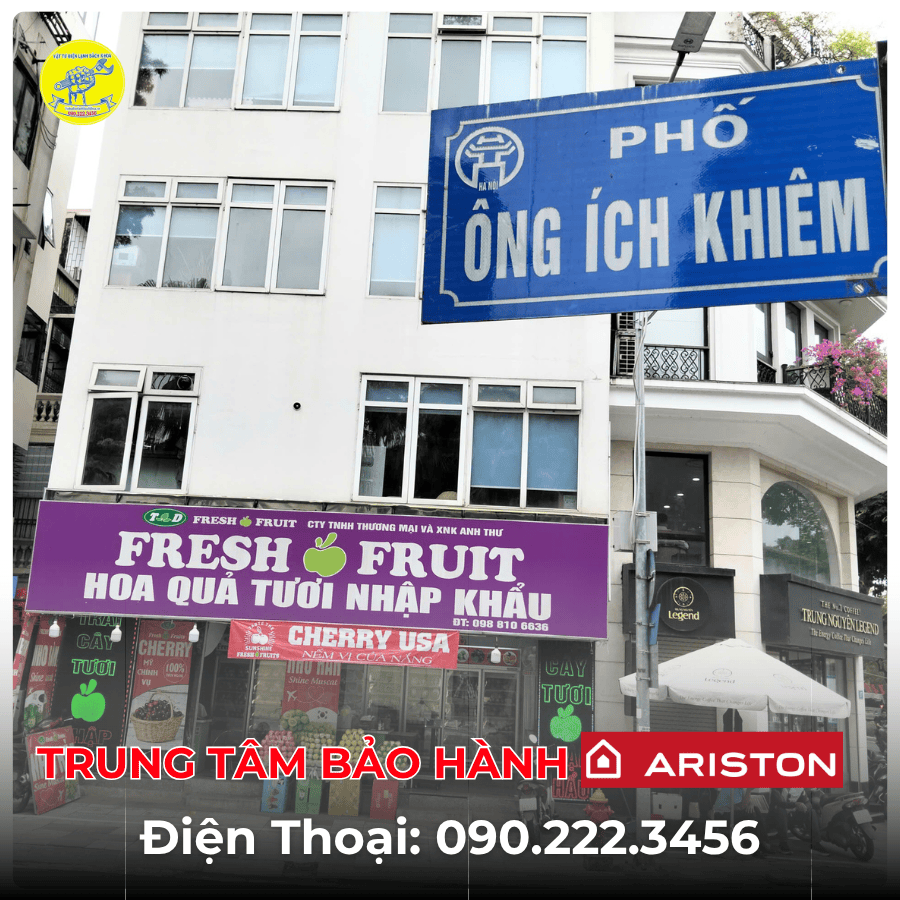 Trung Tâm Bảo Hành Ariston Tại Phố Ông Ích Khiêm