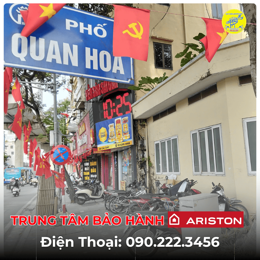 Trung Tâm Bảo Hành Ariston Tại Phố Quan Hoa